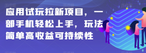 应用试玩拉新项目,一部手机轻松上手,玩法简单高收益可持续性【揭秘】-如意资源库