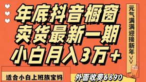 外面收费6890元年底抖音橱窗卖货最新一期,小白月入3万,适合小白上班族宝妈【揭秘】-如意资源库