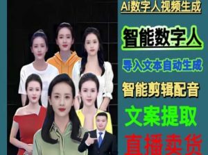 伍老师Ai数字人快速剪辑制作以及变现视频课-如意资源库
