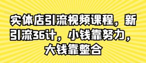 实体店引流视频课程,新引流36计,小钱靠努力,大钱靠整合-如意资源库