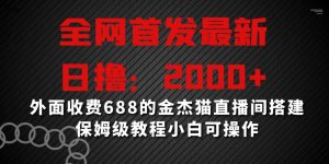 全网首发最新,日撸2000+,外面收费688的金杰猫直播间搭建,保姆级教程小白可操作【揭秘】-如意资源库