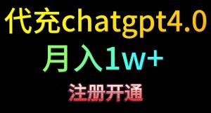代充chatgpt4，日入500+，精准引流，暴力变现【揭秘】-如意资源库