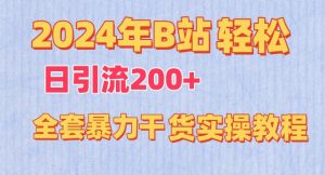 2024年B站轻松日引流200+的全套暴力干货实操教程【揭秘】-如意资源库