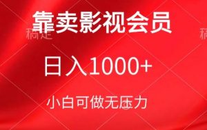 靠卖影视会员，日入1000+，落地保姆级教程，新手可学【揭秘】-如意资源库