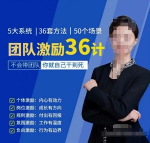 黄景：团队激励36计-Get职场竞争力，进阶管理高手-如意资源库