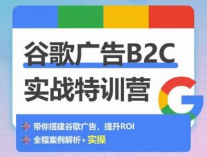 谷歌广告B2C实战特训营，500+谷歌账户总结经验，实战演示如何从0-1搭建广告账户-如意资源库