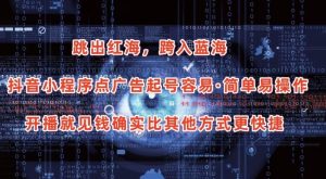 抖音小程序点广告项目，起号容易，简单易操作，开播就见有收益【揭秘】-如意资源库