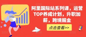 阿里国际站系列课,运营TOP养成计划,升职加薪,跨境掘金-如意资源库