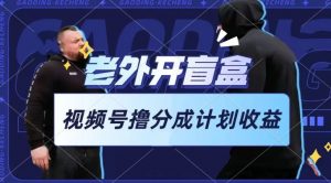 老外开盲盒视频，撸视频号分成计划收益，每天只需一小时，新手小白轻松上手【揭秘】-如意资源库