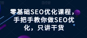 零基础SEO优化课程，手把手教你做SEO优化，只讲干货-如意资源库