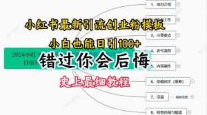 2024小红书引流创业粉史上最细教程，手把手教你引流【揭秘】-如意资源库