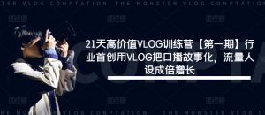 21天高价值VLOG训练营【第一期】行业首创用VLOG把口播故事化，流量人设成倍增长-如意资源库