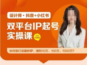 双平台IP起号实操营,教你如何靠打造设计IP,赚到10万、100万、1000万?-如意资源库