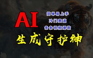 短视频冷门赛道，AI一键生成守护神，条条视频爆款，简单易上手，轻松获取睡后收入【揭秘】-如意资源库