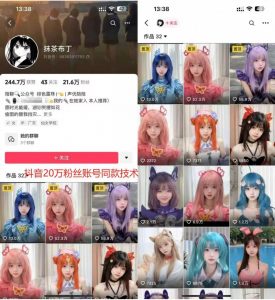 云天二次元美女起号教学,月涨10万粉丝,不判搬运-如意资源库