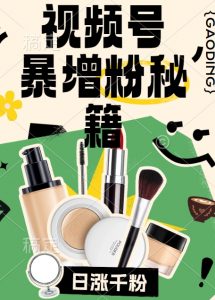 视频号涨粉方法，暴力起号，一天涨粉1000+，当天开橱窗【揭秘】-如意资源库