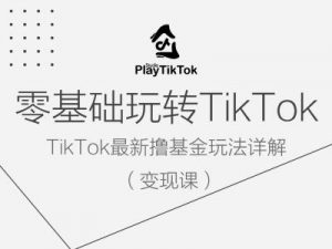 零基础玩转TiKToK变现课,TikTok最新撸基金玩法详解-如意资源库