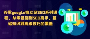 谷歌google独立站SEO系列课程，从零基础到SEO高手，基础知识到高级技巧的覆盖-如意资源库