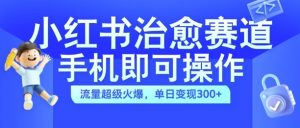 小红书治愈视频赛道，手机即可操作，流量超级火爆，单日变现300+【揭秘】-如意资源库