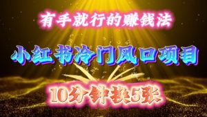 每天 10 分钟，小红书冷门风口项目开启，有手就行的搬运赚钱法，小白日入500 +【揭秘】-如意资源库