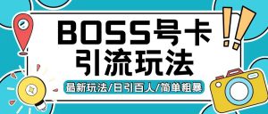 Boss直聘流量卡引流变现玩法，日引200+创业粉【揭秘】-如意资源库