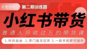 小Red书带货42天训练营 2.0版，宝妈+自由职+上班族+大学生，提高副业收入的大红利项目-如意资源库