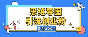 暴力引流全平台通用思维导图引流玩法ai一键生成日引200+-如意资源库