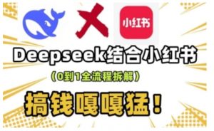 deepseek+小红书打造流量生产线实操课,0到1全流程拆解,搞钱嘎嘎猛-如意资源库