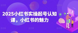 2025小红书实操起号认知课,小红书的魅力-如意资源库