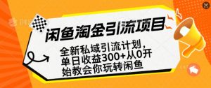 闲鱼淘金私域引流计划,从0开始玩转闲鱼,副业也可以挣到全职的工资-如意资源库