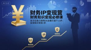 财务IP变现营,财务知识变现必修课,全方位助力财务从业者打造个人IP,实现知识变现-如意资源库