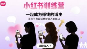 小红书训练营一起成为賺钱的博主,小红书是最适合普通人的风口-如意资源库