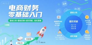 电商财务零基础入门，基础认知+基础实操+进阶突破，轻松掌握-如意资源库