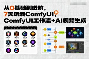 从0基础到进阶,7天玩转ComfyUI,Comfyui工作流+AI视频生成-如意资源库