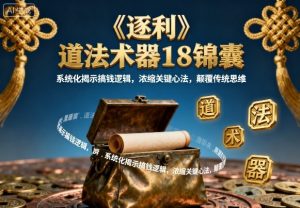 《逐利》道法术器18锦囊，系统化揭示搞钱逻辑，浓缩关键心法，颠覆传统思维-如意资源库