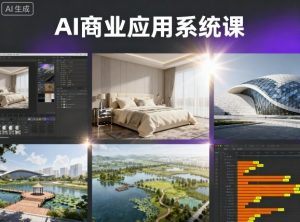 AI商业应用系统课，室内-软装-建筑-景观，智能设计+效果图+动画画实战-如意资源库