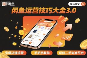 闲鱼运营技巧大全3.0,引爆店铺流量,手把手教你玩转二手电商平台-如意资源库