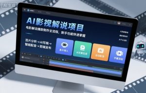 AI影视解说项目,电影解说爆款制作全流程,新手也能快速掌握-如意资源库