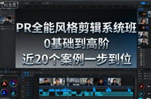 PR全能风格剪辑系统班，0基础到高阶，近20个案例一步到位-如意资源库