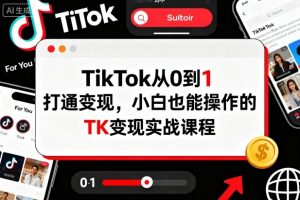 TikTok从0到1打通变现,小白也能操作的TK变现实战课程-如意资源库