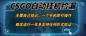 游戏自动挂G捡漏,一个手机即可操作,当天可操作见到结果,新手小白轻松月入1W+【揭秘】-如意资源库