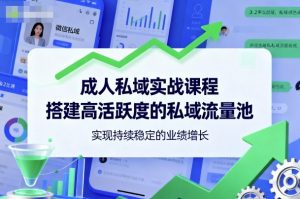 成人私域实战课程，搭建高活跃度的私域流量池，实现持续稳定的业绩增长-如意资源库