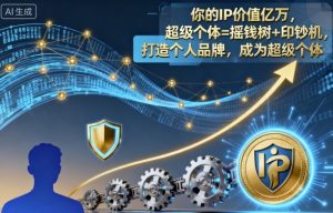 你的IP价值亿万,超级个体=摇钱树+印钞机,打造个人品牌,成为超级个体-如意资源库