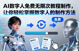 AI数字人免费无限次教程制作,让你轻松掌握数字人的制作方法-如意资源库
