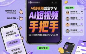 AI短视频创富学习,手把手教会你制作AI短视频-如意资源库