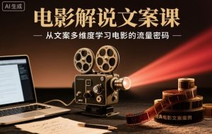 电影解说文案课,从文案多维度学习电影的流量密码-如意资源库