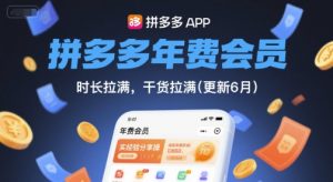 拼多多年费会员，实经验分享操，时长拉满，干货拉满(更新11月)-如意资源库