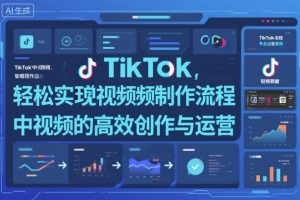 TikTok中视频制做流程,轻松实现Tk中视频的高效创作与运营-如意资源库