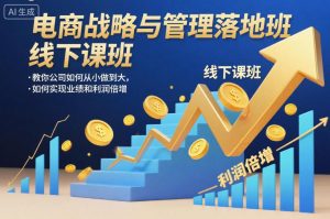 电商战略与管理落地班线下课，教你公司如何从小做到大，如何实现业绩和利润倍增【录音】-如意资源库