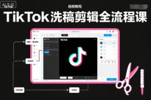 TikTok洗稿剪辑全流程课，PR洗稿剪辑全流程，TK洗稿运营课-如意资源库